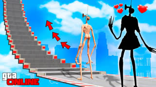 GTA 5 - КАК ДАЛЕКО ДЕВУШКА СИРЕНОГОЛОВОГО СМОЖЕТ ЗАБРАТЬСЯ ПО ЛЕСТНИЦЕ ! - ЭКСПЕРИМЕНТЫ В ГТА 5 ОНЛАЙН